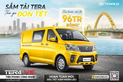 TẢI VAN TERA-V6 - TRẢ TRƯỚC CHỈ TỪ 96 TRIỆU ĐỒNG SỞ HỮU MẪU TẢI VAN ĐƯỢC TÌM KIẾM NHIỀU NHẤT NĂM 2024