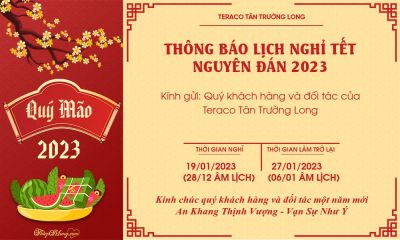 THÔNG BÁO LỊCH NGHỈ TẾT NGUYÊN ĐÁN 2023