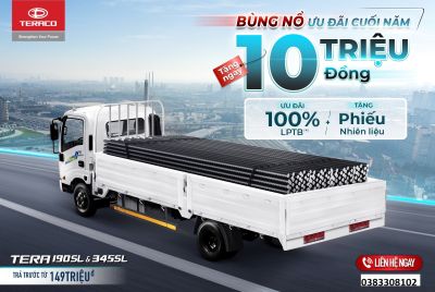 BÙNG NỔ ƯU ĐÃI CUỐI NĂM - MUA XE TẢI TERA190SL &amp; TERA345SL TẶNG NGAY 10 TRIỆU ĐỒNG