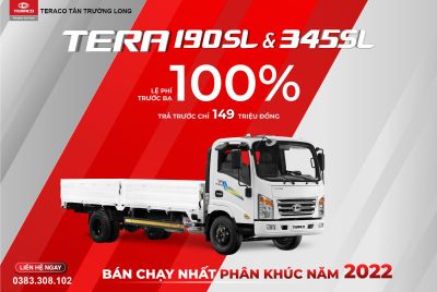 TERA345SL&amp;TERA190SL DẪN ĐẦU DOANH SỐ XE THÙNG DÀI 6.2M ƯU ĐÃI 100%  LỆ PHÍ TRƯỚC BẠ