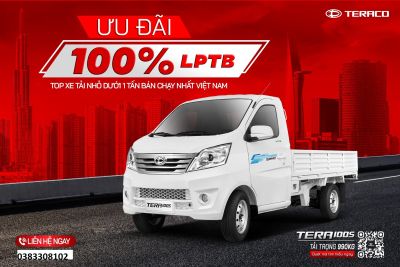 ƯU ĐÃI 100% LỆ PHÍ TRƯỚC BẠ - SỞ HỮU NGAY TERA100S ĐỘNG CƠ MITSUBISHI