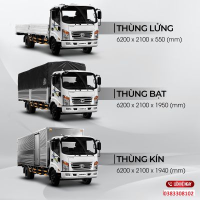 TERA190SL&amp;TERA345SL - TOP 1 xe tải nhẹ thùng siêu dài 6.2m bán chạy nhất thị trường