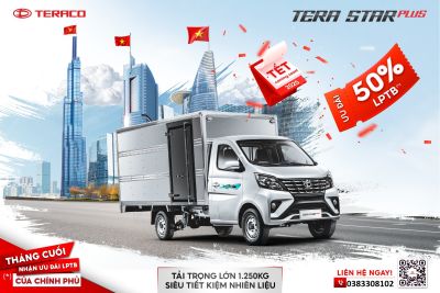 TERA STAR PLUS - TẢI NHẸ MÁY XĂNG TẢI TRỌNG 1.250 KG