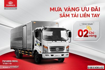 TERA190SL CHỈ TỪ 151 TRIỆU - ƯU ĐÃI NGAY 02 CHỈ VÀNG (*) CHƯƠNG TRÌNH &quot;MƯA VÀNG ƯU ĐÃI - SẮM TẢI LIỀN TAY&quot;